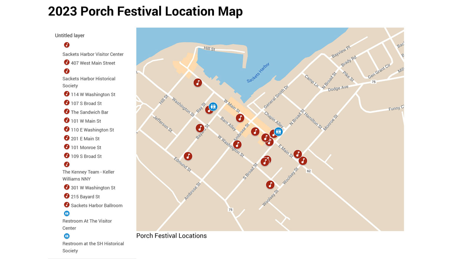 Porch Music Fest Sackets Harbor Historical Society